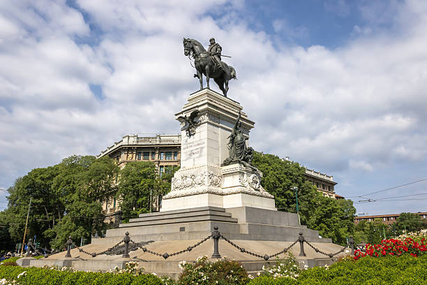 Monument to Giuseppe Garibaldi (circa 1895) by  Ettore Ximenes, Milan, Italy
