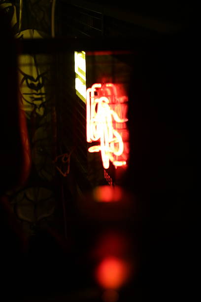 istock Abstract Red LED Lights in Darkness 2220392371