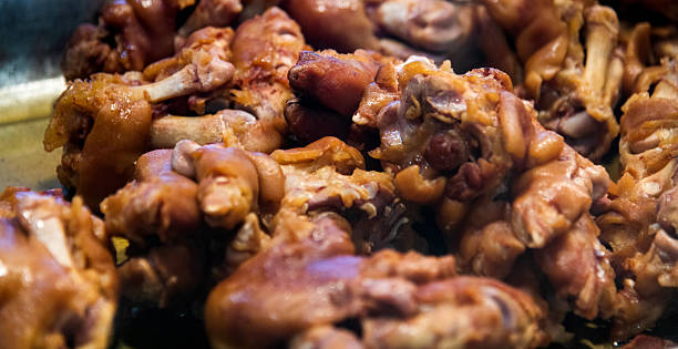 Pig's trotter in the delicatessen
