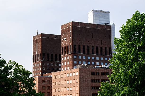 istock Oslo City Hall with iconic clock tower. 2220394258
