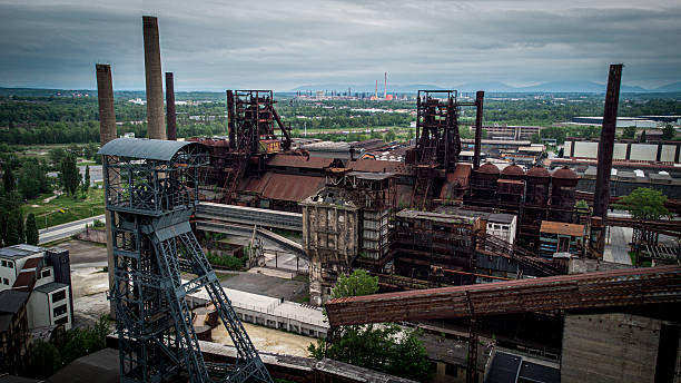 istock Dolni Vitkovice aerial drone. DOV. Industrial Complex in Ostrava. Czechia. 2220403737