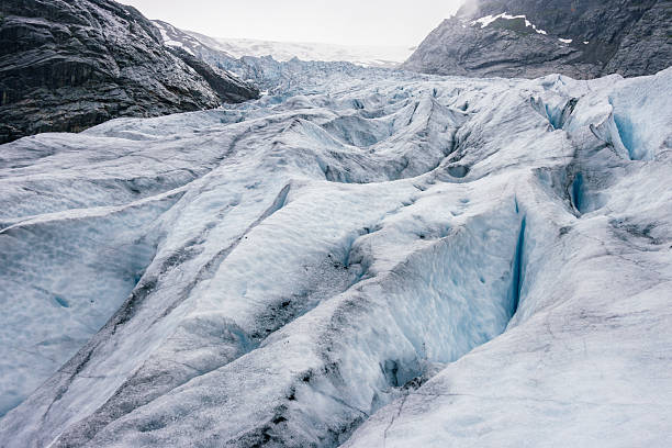 Beautiful view of the hike in Nigardsbreen glacier (Norway)