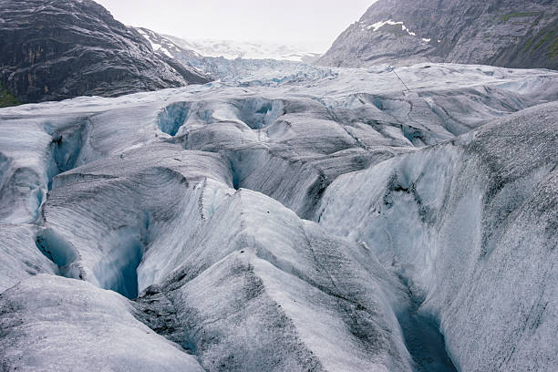 Beautiful view of the hike in Nigardsbreen glacier (Norway)