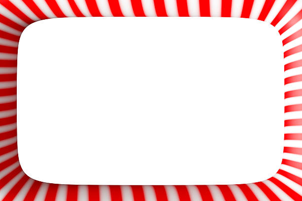 Featuring a vibrant candy cane frame, this festive element provides a playful touch for Christmas-themed projects, including invitations, cards, and decorations. Isolated on white background