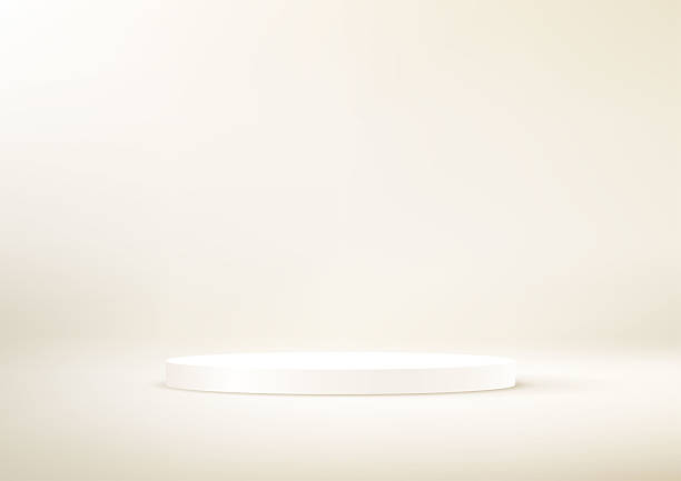 istock Beige, Cream background vector 3d with podium space for selling products on the website. Vector illustration. 2220407095