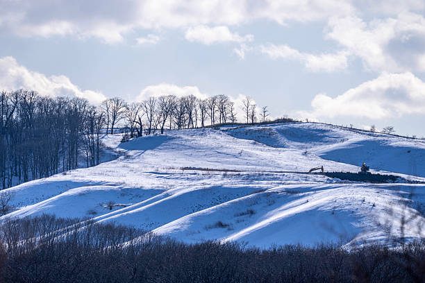 Beautiful snow scenery in Hokkaido