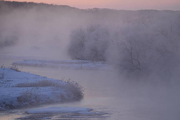 Beautiful snow scenery in Hokkaido