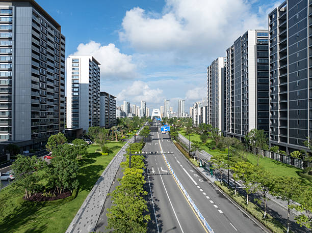 istock aerial view road through modern city 2220425537