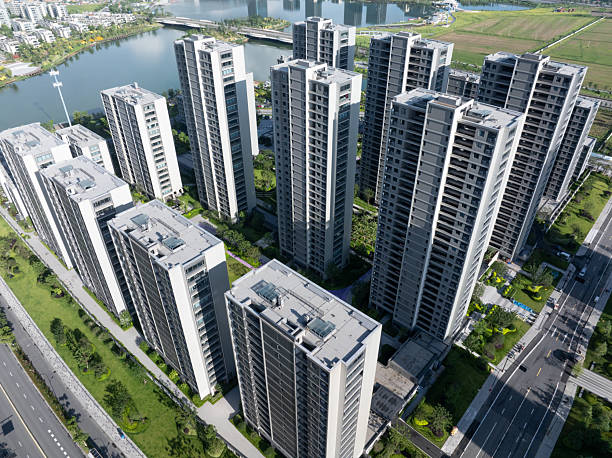 istock aerial view modern apartment  in city 2220425559