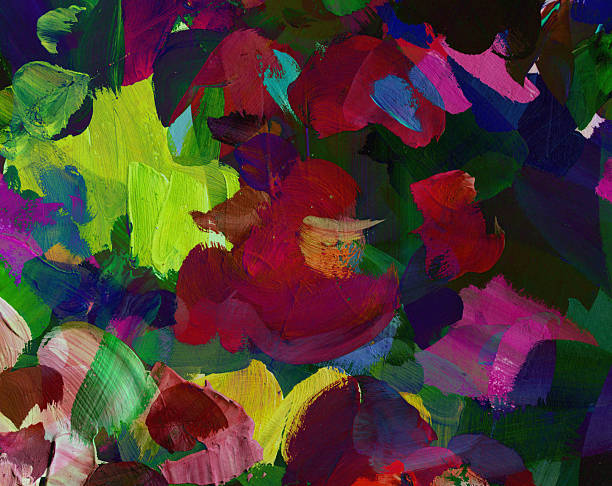 istock Expression bouquet of blooming Peony. Abstract illustration for background. 2220425641