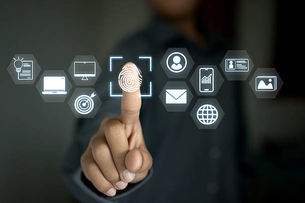istock A fingerprint scan unlocking access to digital services and icons 2220429273