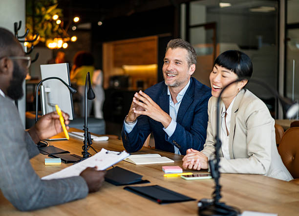 istock Business people having a productive meeting in the office 2220436197