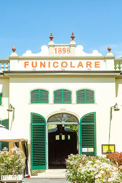 The main Funicular Station or funicolare in Montecatini Terme for reaching  Montecatini Alto Italy, dating back to 1898