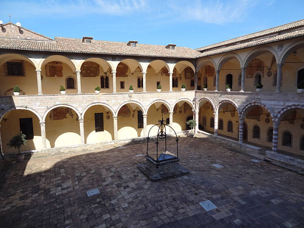 istock Italian Monastery Loggia Courtyard 2220443058