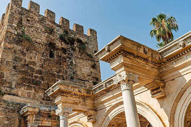 Hadrian's Gate in Antalya is a touristic destination for thousands of people, especially in summer.