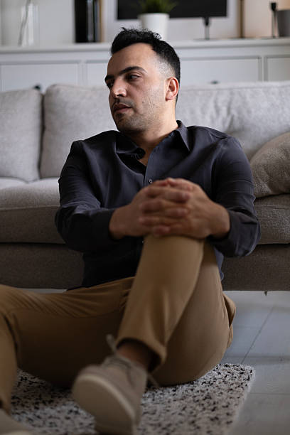 istock Pensive lost in thoughts suffering from depression 2220453259