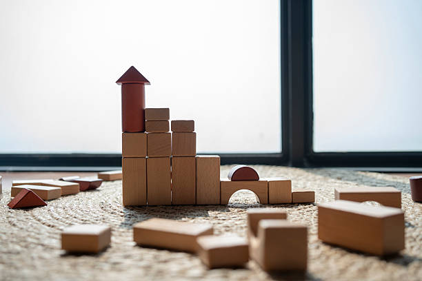 The building blocks of rising data by the window