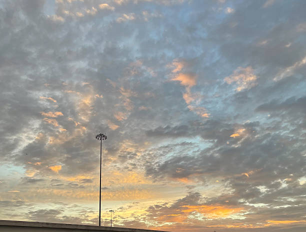 istock Beautiful cloudy sky at sunset in Irving, Texas 2220460219