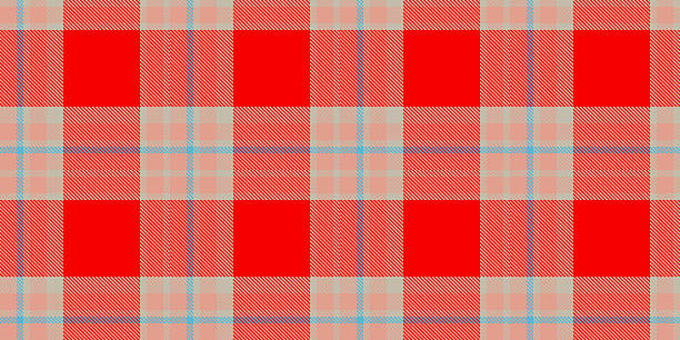 istock Orange and Beige Plaid Tartan Pattern Design with Blue Accents 2220461658