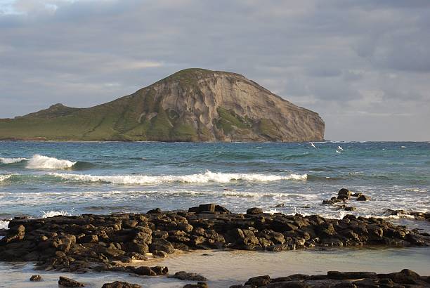 istock Rabbit Island view with rocky shores in Oahu. 2220461856