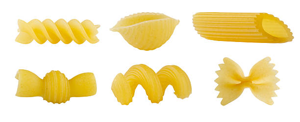 istock Various types of Italian pasta are collected in a set. Isolated on white 2220470768