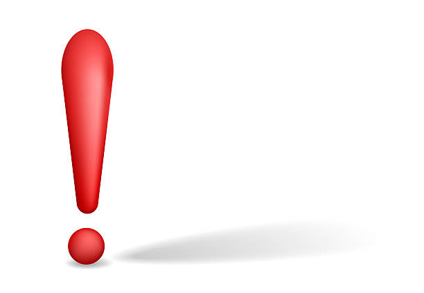 istock Vivid red exclamation mark, rendered in 3D, conveys urgency, alert, or importance.  Perfect for highlighting key messages, warnings, or emphasizing critical information. 2220484686