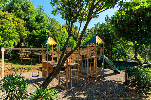 Kids playground in Italian garden