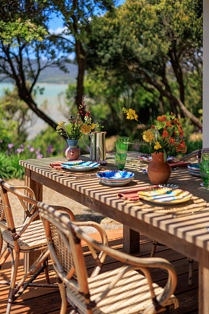 istock Beach dining terrace in Italian garden 2220489392