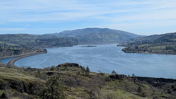 istock View of a massive river winding through a river valley 2220489901