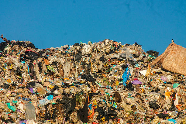 istock Garbage pile in trash dump or landfill. Pollution concept. 2220490029