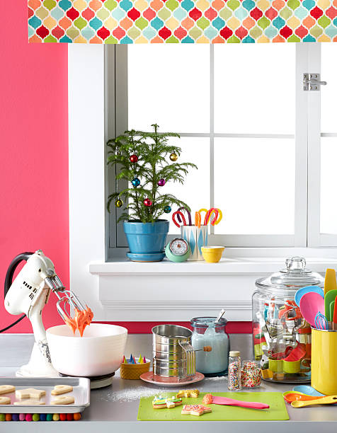 istock Colorful Holiday Cookie Decorating in Festive Kitchen Setting 2220495177