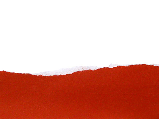 istock Pieces of torn or cut red paper, design elements isolated on transparent background. 2220496353