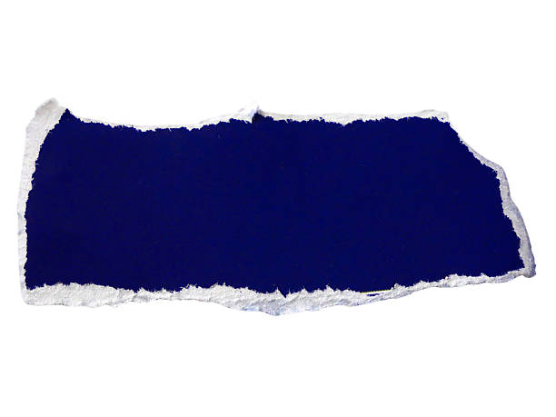 istock Pieces of torn or cut blue paper, design elements isolated on transparent background. 2220496477