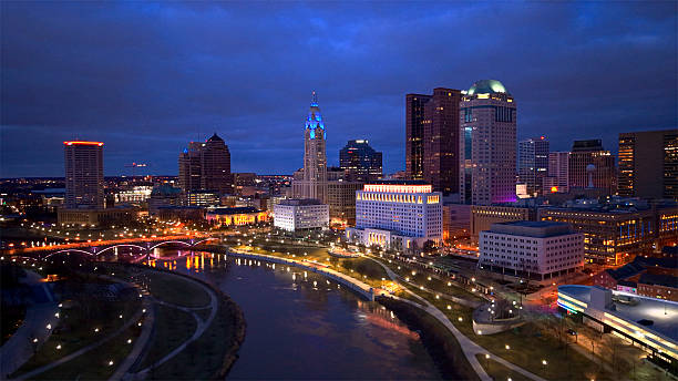 istock Scioto River - Downtown Columbus Ohio Skyline - Twilight 2220498511