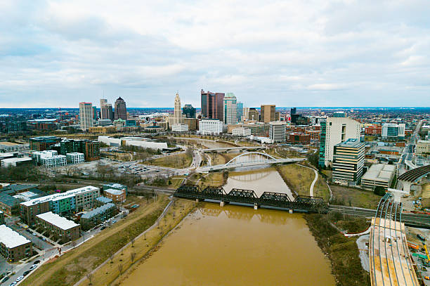 istock Columbus Ohio Bridges - River - Wide Shot 2220498819