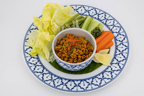 istock Southern Stir-Fried Pork with Yellow Curry Paste, Thai Southern Style Spicy Minced Pork 2220504176