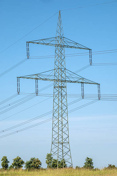 istock An electricity pylon with power lines 2220504455