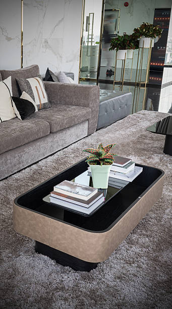 istock Decorative succulent plant in a white pot placed on a stylish coffee table in a cozy, modern living room with elegant decor, natural lighting, and warm tones for a peaceful interior ambiance. 2220510676