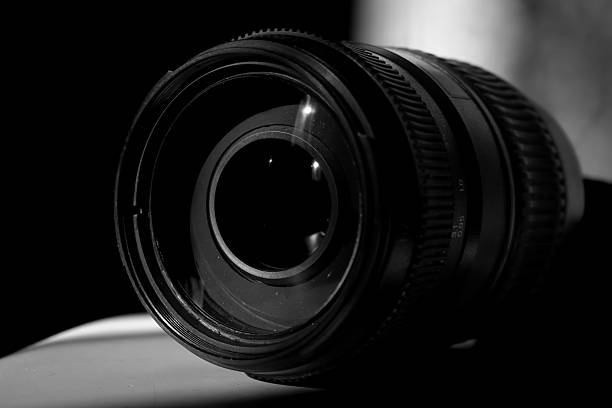 istock Close up of a dslr camera lens in low light 2220510997
