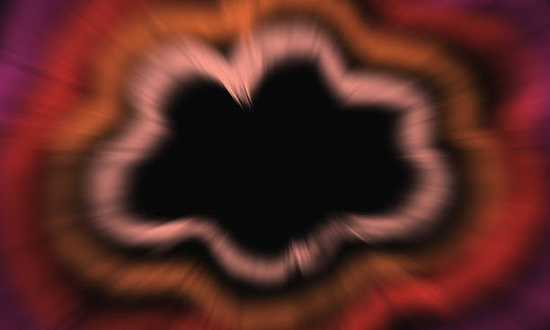 istock Abstract zoom out background image of doodle border lines brush strokes on black paper texture. 2220511215