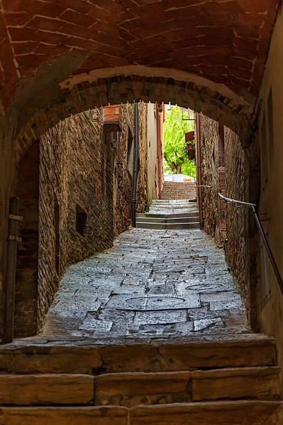 istock Stairs in a dark vault alley 2220514863