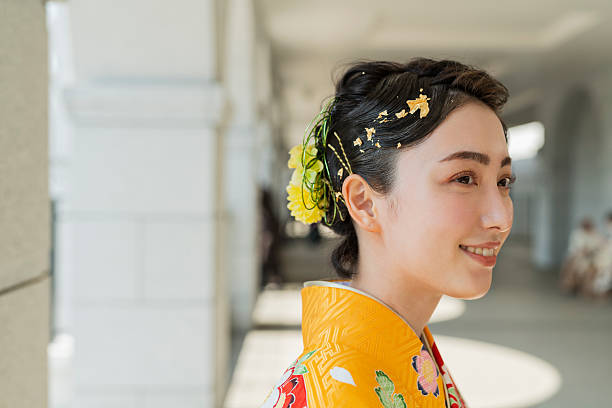 istock woman wearing a kimono 2220515023