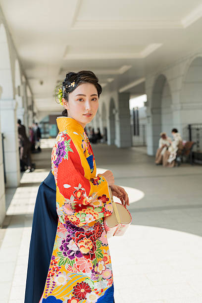 istock woman wearing a kimono 2220515180