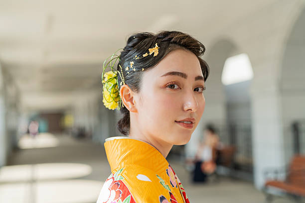 istock woman wearing a kimono 2220515585