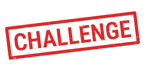 Challenge. Grunge rubber stamp for your own design, isolated on a blank background. The stamp consists of text and a frame in red ink. Vector Illustration (EPS file, well layered and grouped). Easy to edit, manipulate, resize or colorize. Vector and Jpeg file of different sizes.