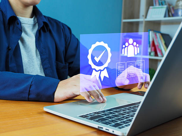 istock Quality assurance represents the reliability and verification of technology. 2220519404
