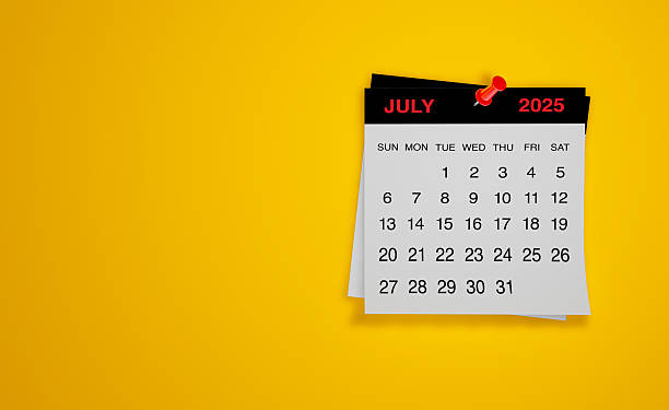 istock July 2025 calendar on yellow background 2220520234