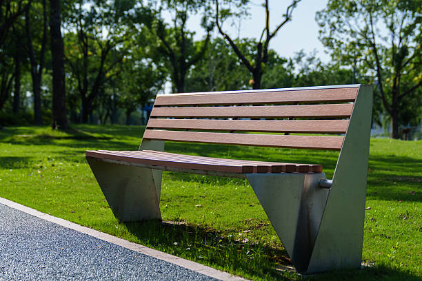 istock Chairs in city park 2220523739