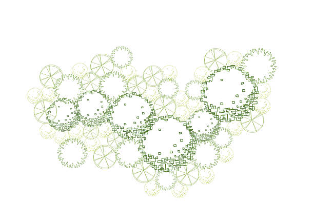 architecture drawing plant tree top view plan greenery vegetation vector. architecture drawing plant tree top view plan greenery vegetation vector. design nature architectural landscape set element illustration bush garden flora sapling minimal. architect isolated. landscape architecture drawing stock illustrations
