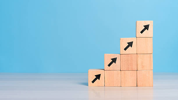 istock Business growth on wooden block 2220527910